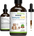 개를위한 애완 동물 웰빙 면역 확실한 - 정상 면역 방어, Gut Flora Balance, Andrographis, Echinacea, 비타민 C, 아연 지원 - 수의식 공식 초본 보충 4 oz (118 ml)