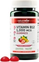 NatureWise Vitamin B12 Gummies for Adults, 1000 mcg - 딸기 레몬 맛 - 매일 에너지, 정신적 명확성,인지 기능 지원 - Vegan, 글루텐 프리, 비 GMO - 60 카운트 [1 개월 공급]