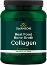 Swanson Real Food Bone Broth Collagen - 자연 풍미 16.9 oz Pwdr