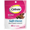 Caltrate Soft Chews 600 Plus D3 칼슘 비타민 D 보충, 초콜릿 트러플 - 60 개