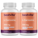 BESTVITE L-Carnosine 500mg (240 캡슐) (120x2) 필러 없음 - 비 GMO 없음 - 글루텐 무료
