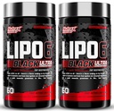 Nutrex 연구 Lipo-6 까만 매우 농축물 Thermogenic 뚱뚱한 가열기 보충교재, 증가 체중 감소, 에너지 & 강렬한 초점 120 다이어트 알약