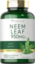 Carlyle Neem 리프 | 950mg | 150 파우더 캡슐 | Non-GMO 및 글루텐 프리 포뮬러 | 가치 크기 | 전통 초본 보충 | Azadirachta Indica