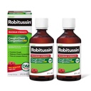 Robitussin 성인 최대 힘 Cough Plus Chest Congestion DM Max, Cough Suppressant 및 기대, 라즈베리 맛, 8 Fl Oz x 2