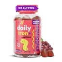 Squiggles 아이 매일 Iron+ Gummies - 아이를 위한 철, Multivitamin, 낮은 설탕, Vegan, 유아 Gummies, Yummy 포도 풍미 (100 조사)를 가진 Chewable 보충교재