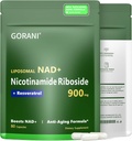 Gorani NAD + 보충 900MG, Nicotinamide Riboside, Liposomal Resveratrol, Quercetin (1)