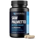 Saw Palmetto 500mg 및 L-Arginine 500 mg - 남성을위한 전립선 건강 및 질소 보충제 - 60 카운트 - 활성 남성을위한 유린 기능 지원 및 내구시간 - Vegan, Non-GMO, 1 개월 공급