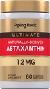 Piping Rock Astaxanthin 12mg | 60 Softgel 캡슐 | 추출물 보충교재 | 글루텐 무료, 비 GMO