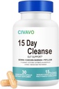 여성 및 남성 Gut 및 콜론 지원 - Probiotics & Psyllium Husk Cleanse Bowel 용해 캡슐, 다이어트 보충 (30 캡슐)
