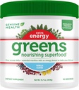 정품 건강 녹색 + 추가 에너지 슈퍼 푸드 분말, Immediate Energy Boost & Supports Gut Health, Vanilla Flavoured, 30 서빙 제공