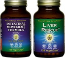 HEALTHFORCE SUPERFOODS 다양성 팩 - Liver 구조 120 VeganCaps + Intestinal 운동 공식 120 VeganCaps