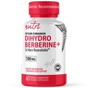 자연의 Fusions Dihydroberine 보충교재 100mg 60 캡슐 - Ceylon Cinnamon - 정규적인 Berberine HCL 보다는 더 효과적인 5X