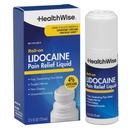 HealthWise 4% 리도카인 롤온 | OTC 강점 | 통증 완화 액체 | 2.5 oz. 73 mL | 비그라쉬, 무향수형 | 화제 마취