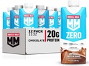 근육 우유 Zero Protein Shake, 초콜렛, 11 Fl Oz Carton, 12 Pack, 20g Protein, Zero Sugar, 100 칼로리, 칼슘, 비타민 A, C & D, 4g Fiber, Energizing Snack, 운동 회복, 포장 May Vary, 11 Fl Oz (12 팩)