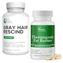 DR VITAMIN 솔루션 그레이 헤어 Rescind 및 Thermogenic 지방 버너 번들 - 60 캡 각각