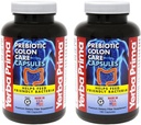 Yerba Prima Prebiotic Colon Care Capsules Dietary Fiber, 180 Count, (Pack of 2) - 파이버 플러스 FOS Prebiotics 보충의 다섯 가지 형태 - 수용성 및 일반성 및 소화 지원