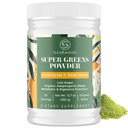 Super Greens Powder Superfood + Electrolytes & Tonic Herbs | 유기농 그린, Shilajit, Adaptogens, 산화 방지제, Preobiotic & Probiotic & Postbiotics|에너지, Gut & Immune|불꽃놀이