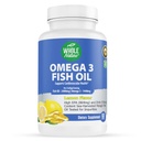 오메가 3 물고기 기름 보충교재, 최대 힘 2400 mg Omega-3, 1440mg 물고기 기름, EPA DHA 지방산, 심장 건강, 시각, 눈, 뇌, 여자 & 남자를 위한 면역성이 있는 지원. 자연적인 레몬 풍미, 60 ct (1)