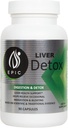 Epic Black Label Liver Detox Dietary Supplement와 최대 지원 - Artichoke Extract, Milk Thistle, Turmeric, Iron 및 칼슘과 같은 천연 성분으로 포장 된 90 캡슐