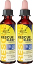 Bach RESCUE Sleep Dropper, 천연 수면 보조, Homeopathic Flower Esssence, Melatonin, Sugar, & 글루텐, 가족 친화적 인 비 알콜 공식, 2 팩, 20mL Ea