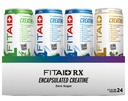 FITAID RX Zero Sugar, 캡슐화 된 크레아틴, 운동 회복 음료, 올인원 혼합, BCAA, 글루코사민, 심황, B 복합체, 전해질, 다양성 팩, 12 Fl Oz (24의 팩)