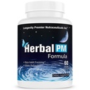 Longevity 초본 PM - 5-htp, melatonin, Valerian & GABA를 가진 초본 잠 공식. 60의 Veggie 캡슐