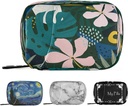 Naanle Hawaiian Palm Leaf Flower Pill Box 7 Day Pill Case Travel Pill 주최자 가방 지퍼 휴대용 주간 케이스 컴팩트 크기 비타민 보충 홀더