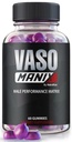 VasoManix Gummies, Vaso Manix Classic Male Supplement, 남성을위한 모든 자연 공식, 성능, 구성 및 전반적인 건강, 공식 리뷰 (60 Gummies)