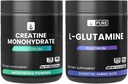 PURE ORIGINAL INGREDIENTS L-Glutamine & Creatine Monohydrate 분말 번들, 운동 & 라이프 스타일, 보충 분말