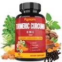 심황 쿠르쿠민 추출물 캡슐 - 90 개 3 개월 공급 - 혼합 된 Ashwagandha, Moringa, Ginger & More - 면역, 관절, 소화 및 웰빙 지원