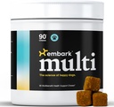 Embark Dog Multibenefit – All-in-1, Dogs – Glucosamine, Chondroitin, Joint Support – 피부, 코트, 두뇌, 면역력 – Vet-Formulated and All-Natural – 90 소프트 체스