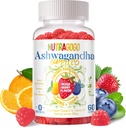 Ashwagandha Gummies & Vitamin D3 Gummies 60 Count - 수면, 스트레스 완화 및 무드 Calm 개선을위한 유기 Aswangdha 보충 (Mixed Berry, Vegan, Plant 기반, 글루텐 프리 & 젤라틴 무료) - 1pack