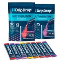 DripDrop Hydration - 전해질 분말 패킷 - 수박, 베리, 레몬, 오렌지, 과일 펀치, 포도, 딸기 레몬, 체리 - 32 개