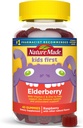 Nature Made Kids First Elderberry with Vitamin C 및 아연, 면역 지원을위한 다이어트 보충, 40 Elderberry Gummies
