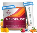 Lubracil Menopause Gummies & 화제 Vulva 크림 뭉치 – 뜨거운 섬광을 위한 호르몬 자유로운 지원, 질 건조, 가려움증, 무드 그네 & 까만 Cohosh, Ashwagandha, Omega-7 & 비타민 E