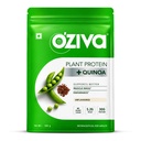 OZiva 유기 식물 단백질 분말 | 500 Gm | (30g Vegan Protein - Pea Protein a, Brown Rice Protein & Quinoa, Soy Free) for Everyday Fitness, Boost Immunity, Unflavored (1.1 lb)