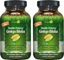 Irwin Naturals Double-Potency Ginkgo Biloba - 60 액체 소프트 젤 - 두뇌, 초점 및 순환 지원 - 2 팩