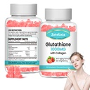 2 팩 Glutathione 교원질 Gummies, 비타민 C를 가진 교원질 Gummies, 여자를 위한 Glutathione 보충교재, 머리 피부 못 근육 & 합동, 노화 방지, Vegan, 설탕 자유로운, 딸기 풍미, 120 조사