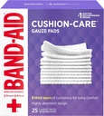Johnson & Johnson Band-Aid of First Aid Products 쿠션-Care Gauze Pads, 4 X 4 인치, 25 카운트 (12 팩)