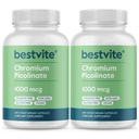 BESTVITE Chromium Picolinate 1000mcg (480 채식 캡슐) (240 x 2) - Stearates 없음 - Dicalcium Phosphate - Vegan - 글루텐 무료 - 비 GMO