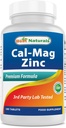 #1 CAL MAG ZINC by Best Naturals - Essential Mineral Complex - 미국 기반 GMP 인증 시설 및 세 번째 파티 테스트 순도. 보장!!, 180의 정제