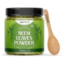 Pure Neem Leaves Powder Natural Solution for Pimple-Free Clear Skin & Silky Hair, 얼굴 팩, 헤어 케어 및 염색 지원 - 나무 Spoon - 200g | 7.04 Oz