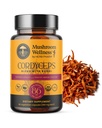 버섯 웰니스 Cordyceps 혼합 Reishi: 유기 Cordyceps & Reishi 버섯 캡슐, 버섯 분말 보충교재, 지원 면역 체계 & 건강한 생활 기능, 90 Vegan 캡슐