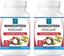 동결 건조 된 Mangosteen Pericarp 캡슐 2PK, 서빙 당 1.5 그램, 병 당 90 Veggie 캡슐, Xanthone Rich