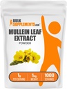 BulkSupplements.com Mullein 잎 추출물 - Verbascum Thapsus, Mullein Supplement - 면역 지원을위한 초본 보충 - 글루텐 무료, 봉사 당 1g, 1kg (2.2 파운드) (팩 1)