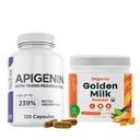 Golden Milk와 Apigenin과 같은 수면 - Vegan Friendly, Non-GMO
