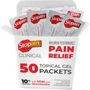 Stopain 고통 구호 임상 젤 Packets, 미국은, MSM, 글루코사민, 관절염을 위한 Menthol, 허리 Sciatica, 무릎, 목 HSA FSA 화제 진통 제품, 50 팩을 가진 최대 힘 빠른 행동을 만들었습니다