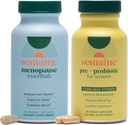 Peri/Menopause & Gut 건강 뭉치 - Ease Bloating, Indigestion, 뜨거운 섬광 & Thinning 머리. 지원 무드, 수면, 호르몬 및 면역성 | 1 개월 공급