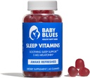 아기 파란색 : 엄마를위한 수면 비타민 - 5mg Melatonin Strawberry 맛 Gummies