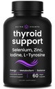 NutraChamps Thyroid Support & Adrenal Support Supplement 2-in-1 Formula with Iodine & Ashwagandha for Energy, Metabolism, Focus, Adrenal Fatigue & Stress Relief, 여성 및 남성용 Cortisol Balance